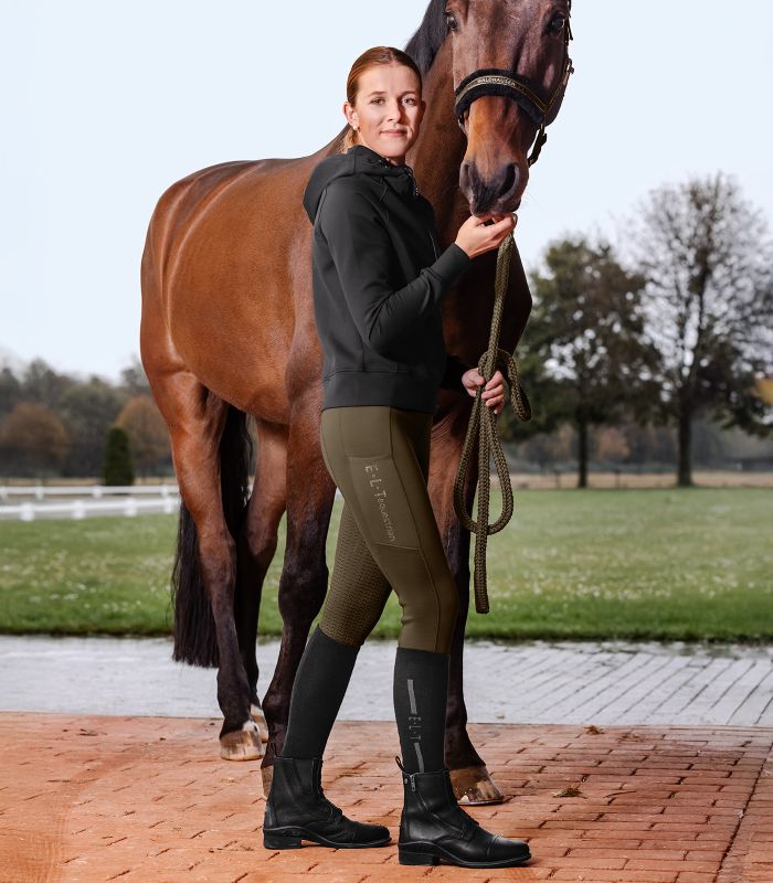 ELT ELLA GLAM Ridetights. Grøn/brun