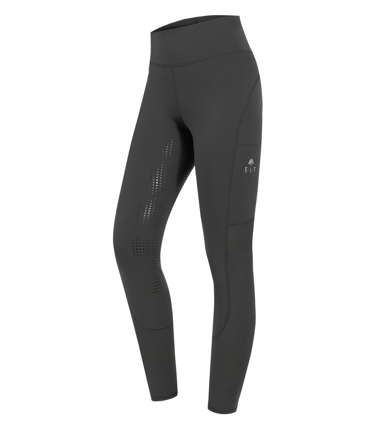 ELT HANNA MESH Højtaljede ridetights med fuld grip. Mørkegrå