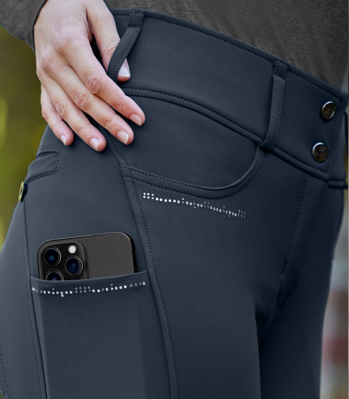 ELT MATHILDA GLAM Højtaljede ridebukser med fuld grip. Navy