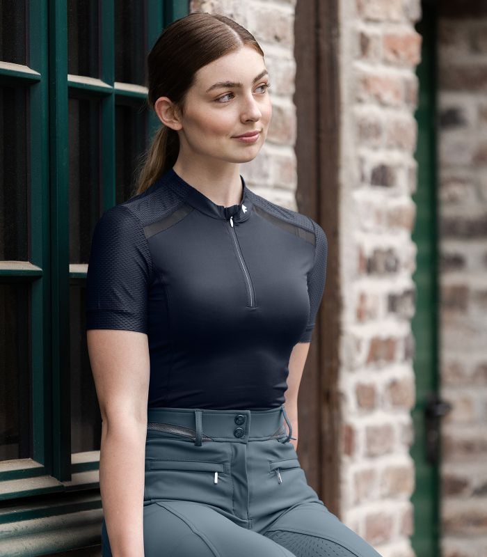 ELT NANCY T-shirt med lynlås. Navy