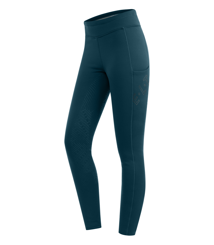 ELT RICA Teddy ridetights med fuldgrip. Petrol