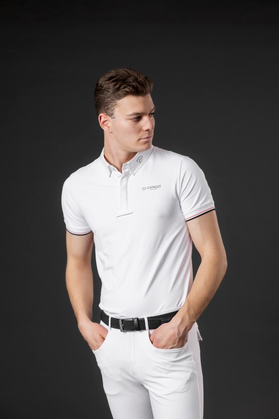 CATAGO MEN NEVIN Polo T-shirt. Hvid