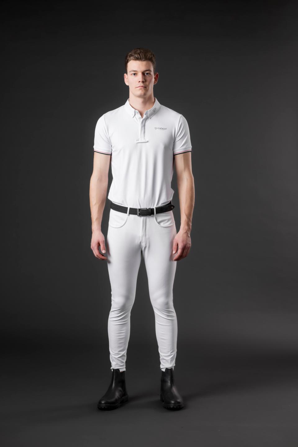 CATAGO MEN NEVIN Polo T-shirt. Hvid