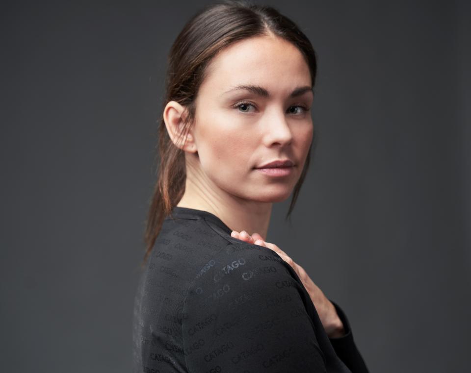 CATAGO AMINA Langærmet ridebluse med logo