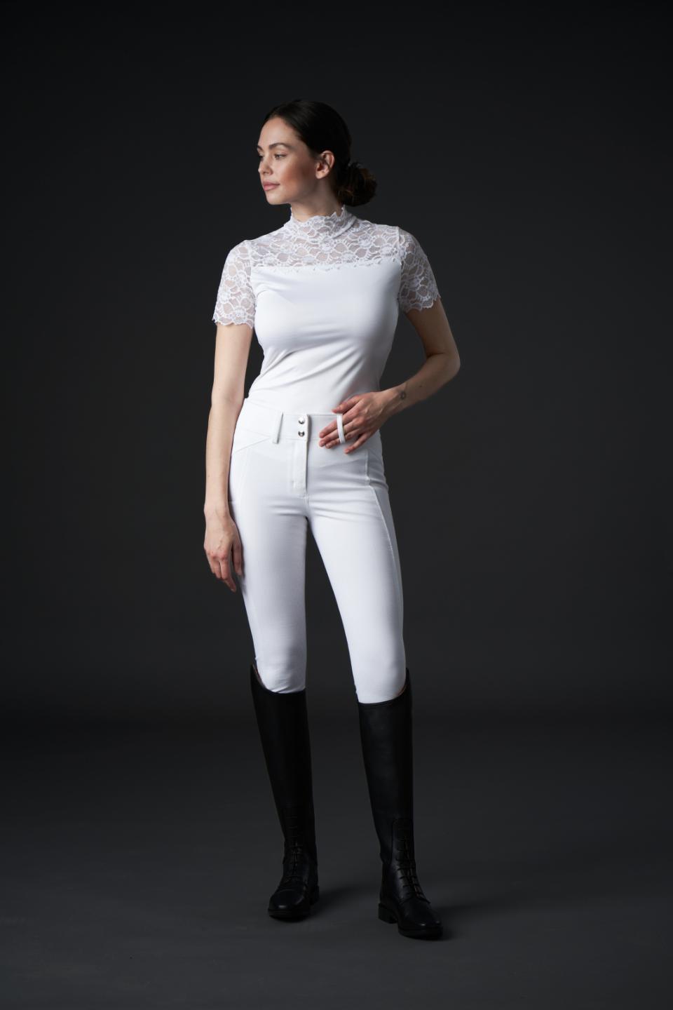 EQUIPAGE MALIKA Stævnebluse med blonder