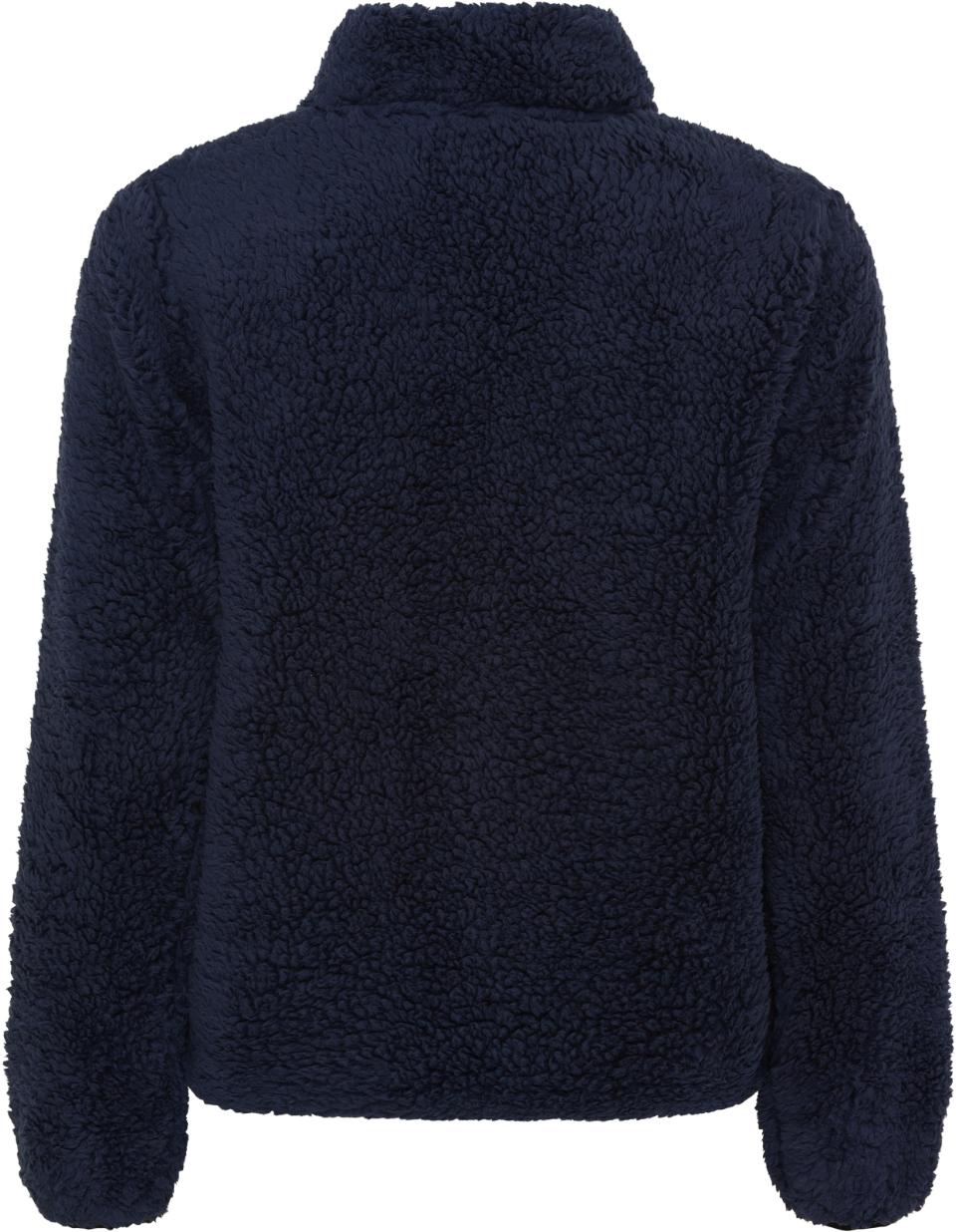 EQUIPAGE VERONIKA Teddy fleecetrøje med halv lynlås. Navy