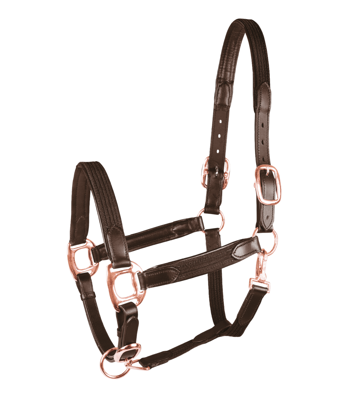 WALDHAUSEN STAR Grime i læder og web-materiale. Brun/Rosegold