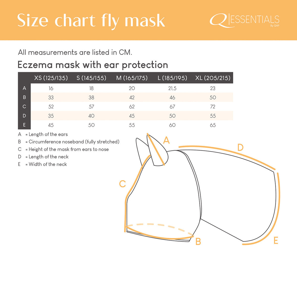 QHP ESSENTIAL Eksemmaske med ører. Brun