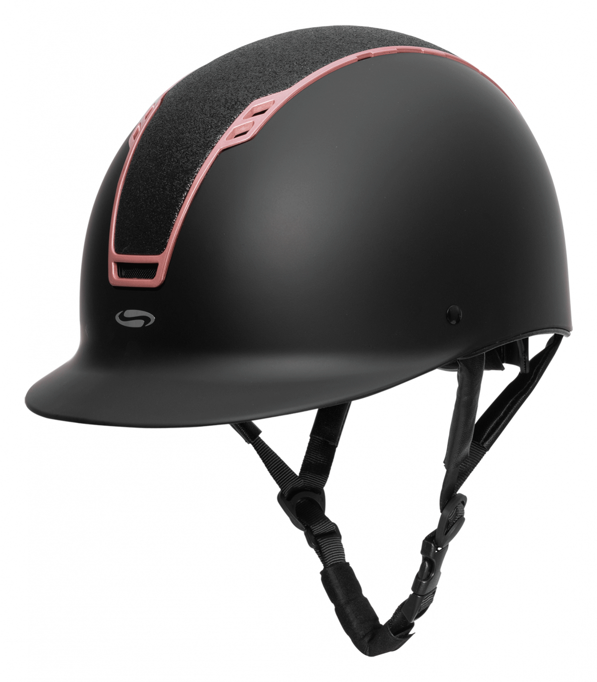 SWING H22 SHINE Ridehjelm. Mat sort/rosegold