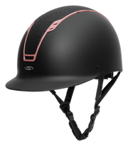 SWING H22 SHINE Ridehjelm. Mat sort/rosegold