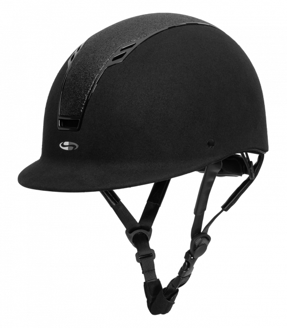 SWING H22 SHINE Ridehjelm. Mat sort/sølv