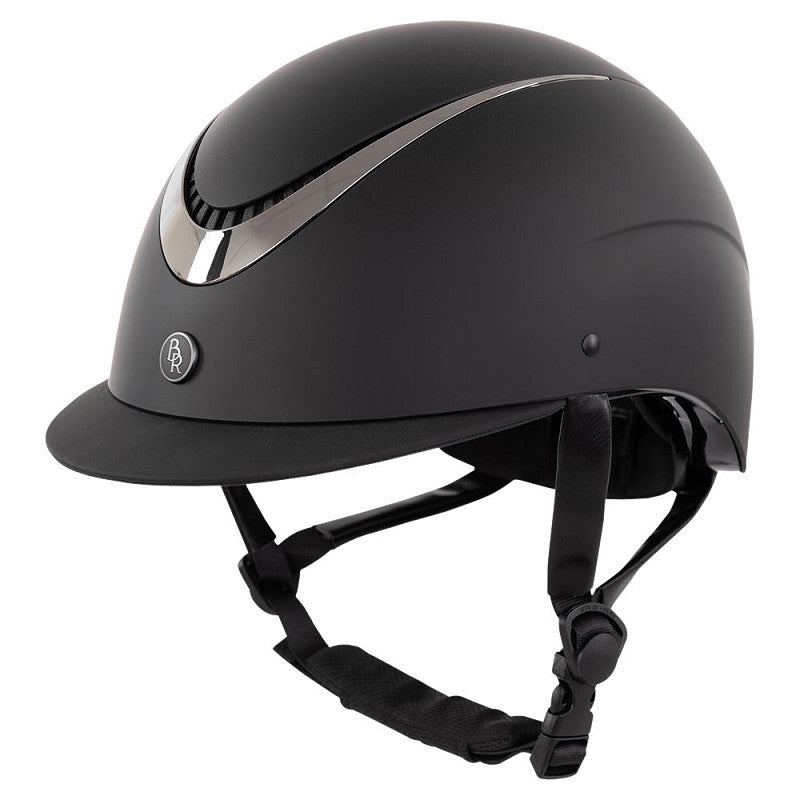 BR THETA Painted Ridehjelm. Sort/Gunmetal