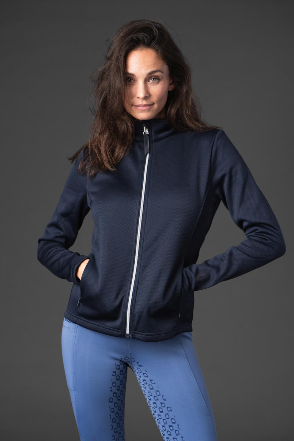 EQUIPAGE VANABE Cardigan med lynlås. Navy