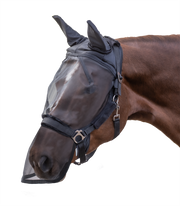 WALDHAUSEN PREMIUM Insektmaske, med ører og mulebeskyttelse. Sort