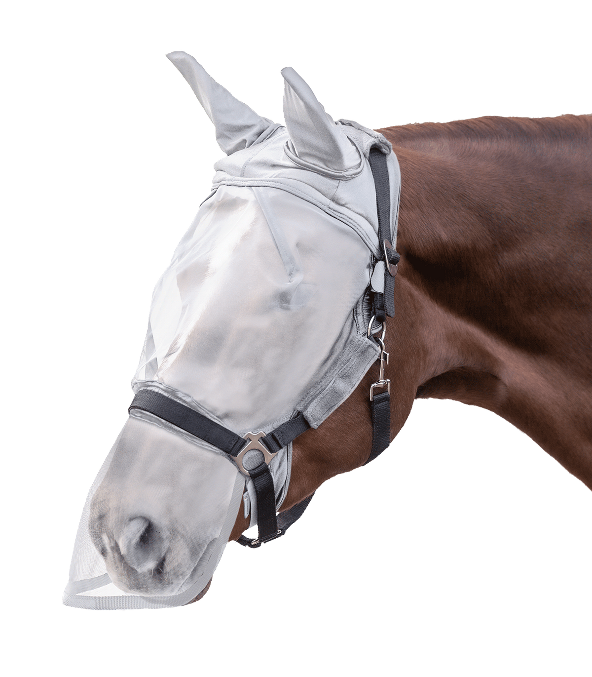 WALDHAUSEN PREMIUM Insektmaske, med ører og mulebeskyttelse. Sølvgrå