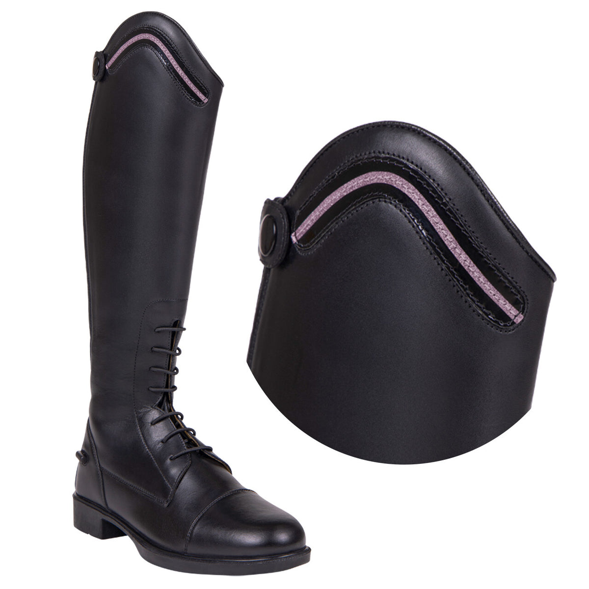 QHP Top til Jaimy Ridestøvler, Shine Pink