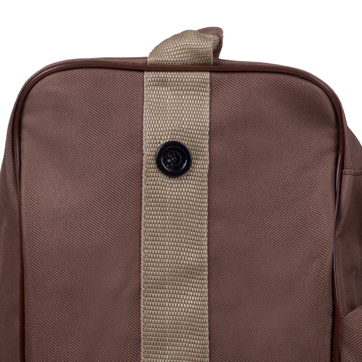 QHP Q-ESSENTIALS Kombi hjelm- og støvletaske. Brun/beige