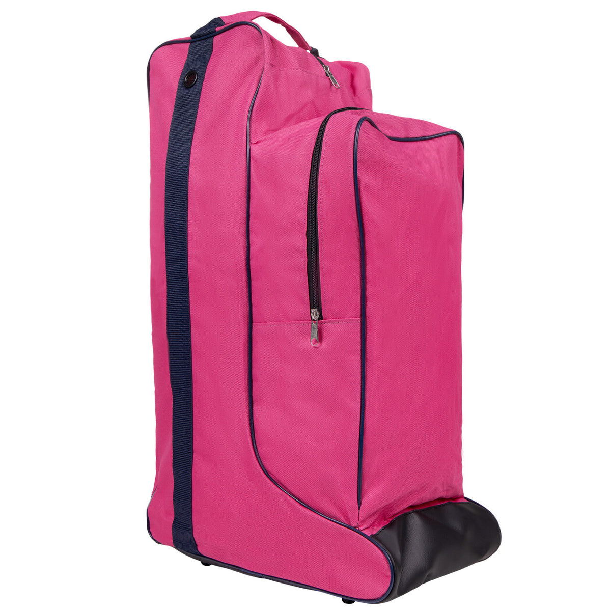 QHP Q-ESSENTIALS Kombi hjelm- og støvletaske. Pink/navy