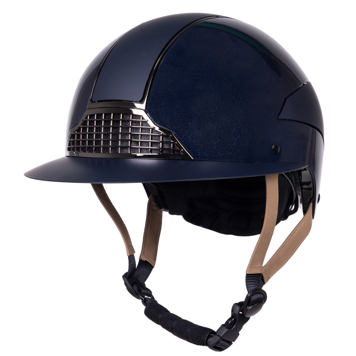 QHP MIAMI Ridehjelm. Navy med bred skygge