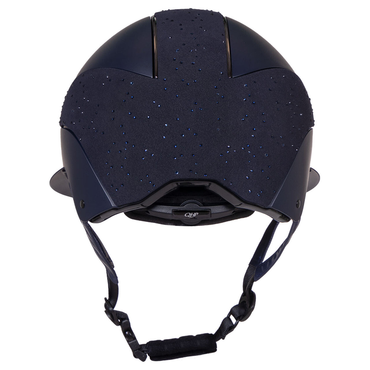 QHP OHIO Ridehjelm. Navy med bred skygge