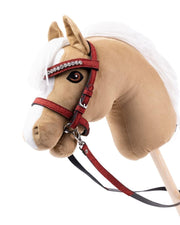 MY HOBBY HORSE Trense med bid, til kæphest. Rød Glitter