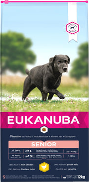 EUKANUBA Senior. Stor race. Kylling. 12kg