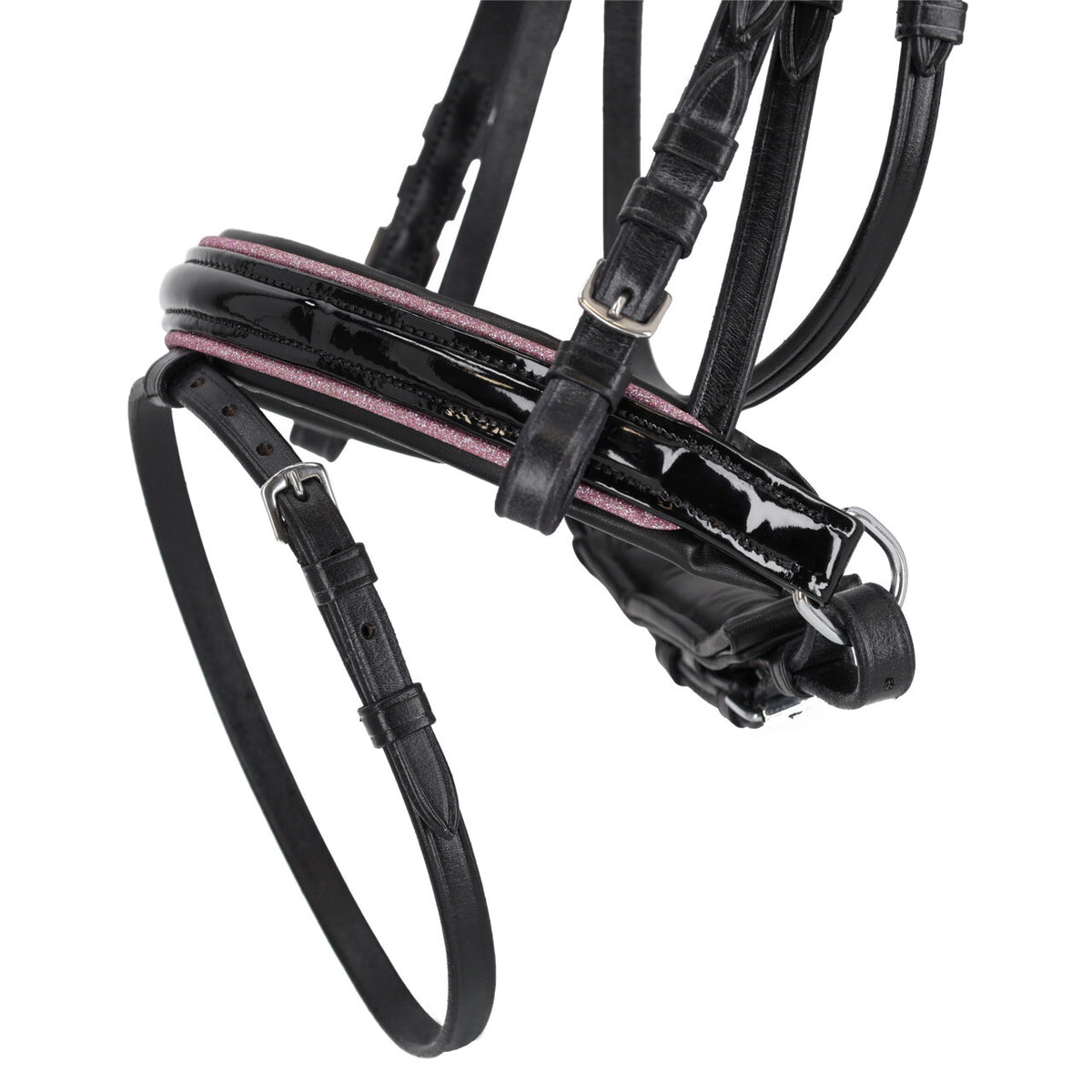 QHP BIXIE Trense. Sort/pink