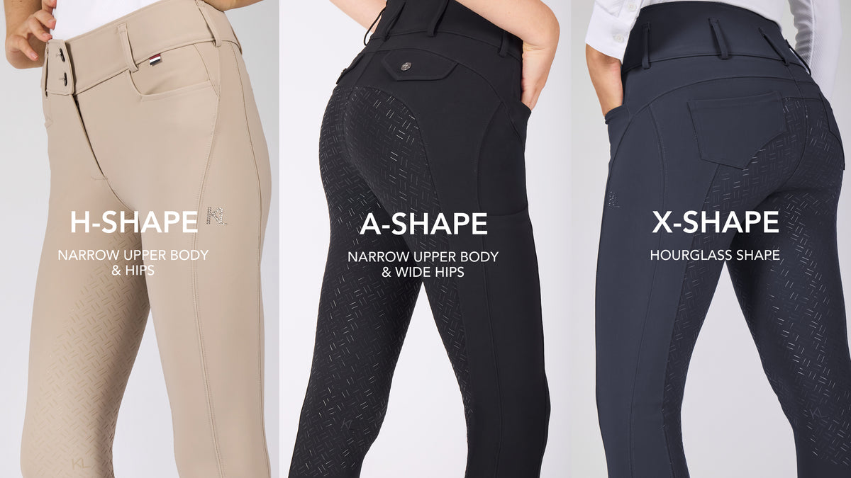 KLKhloe X Shape High Waist Ridebukser - Navy