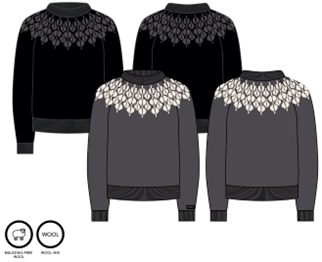 EQUES BY KINGSLAND MAGDA Strikket Sweater. Grå