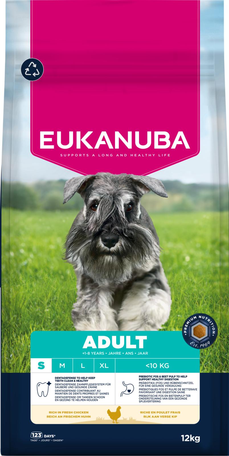 EUKANUBA Adult. Lille race. Kylling. 12kg
