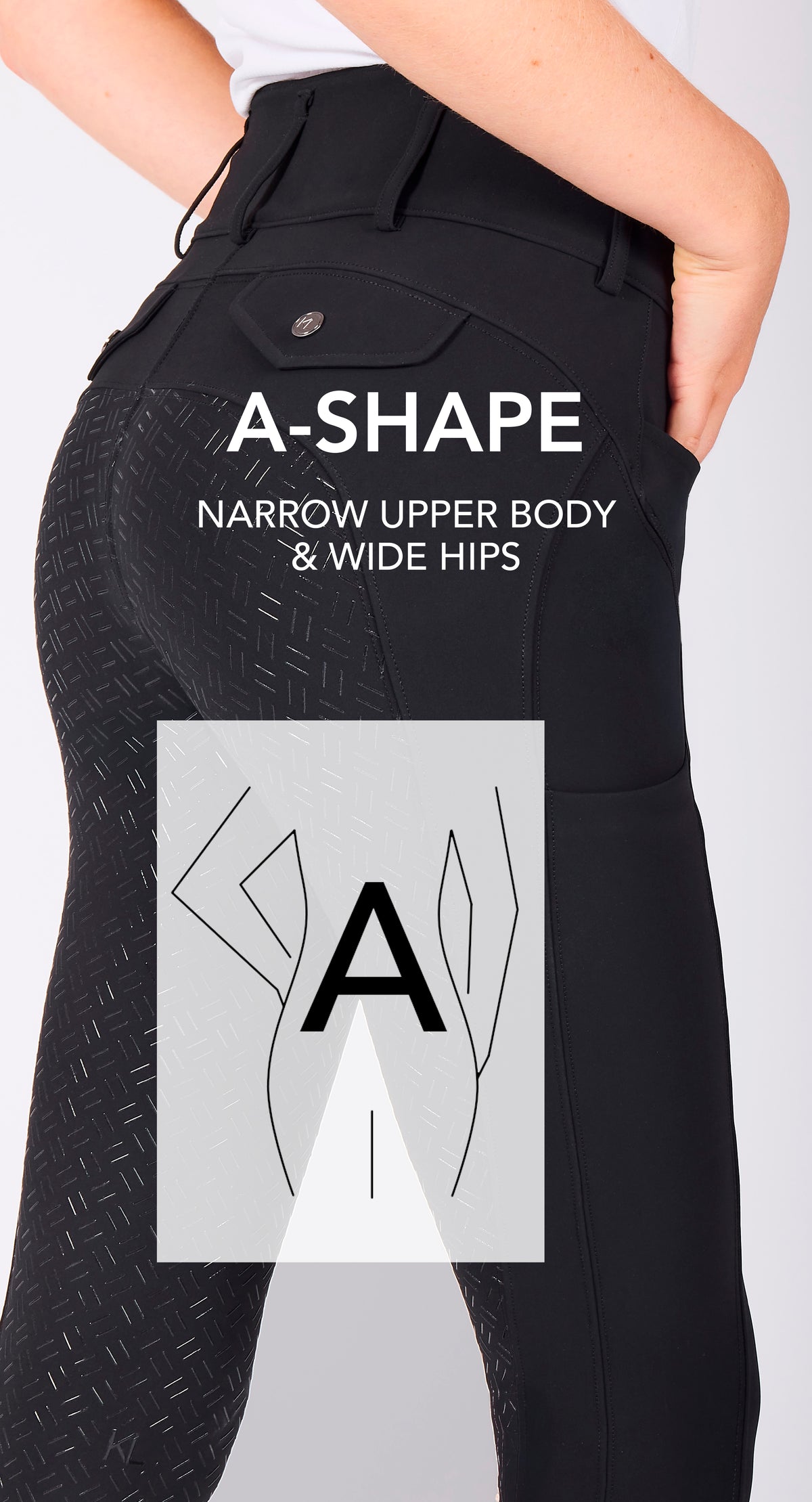 KINGSLAND KIMI A-shape ridebukser. Fuld grip. Navy