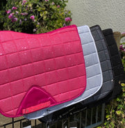 HORSEGUARD MESH glitter sadelunderlag. Sort