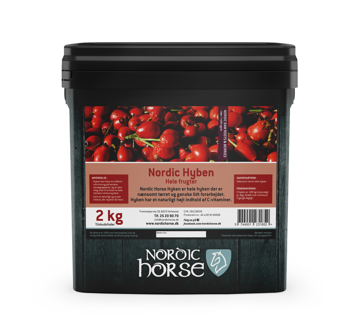 NORDIC HORSE Hyben. Hele og tørrede. 2kg