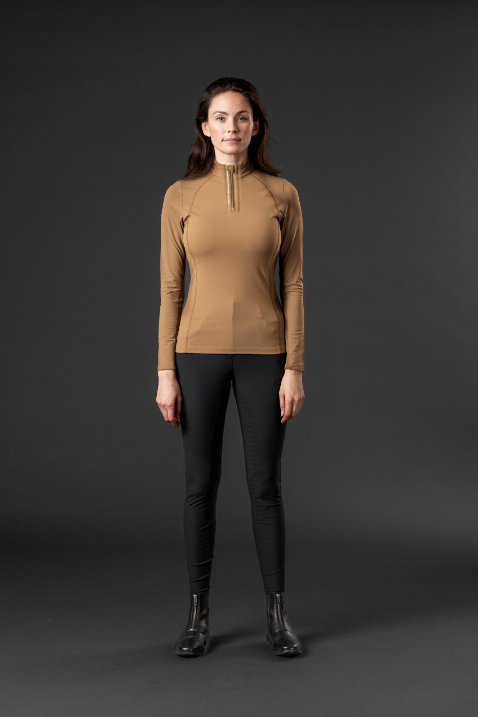 CATAGO BREE Langærmet ridetrøje med half-zip. Kangaroo
