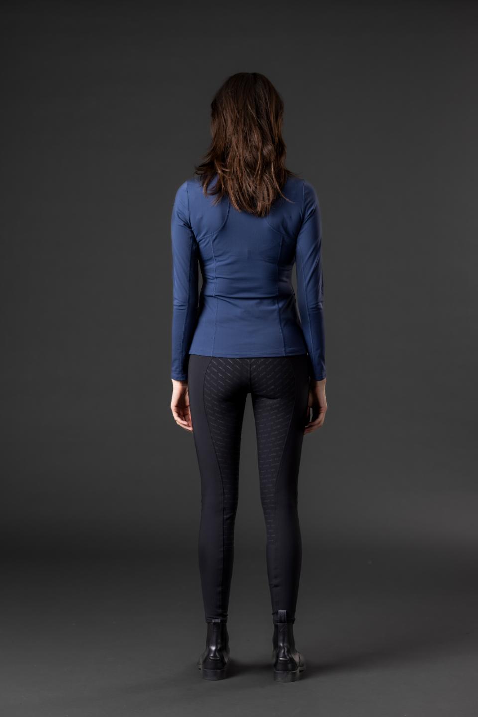 CATAGO BREE Langærmet ridetrøje med half-zip. Navy