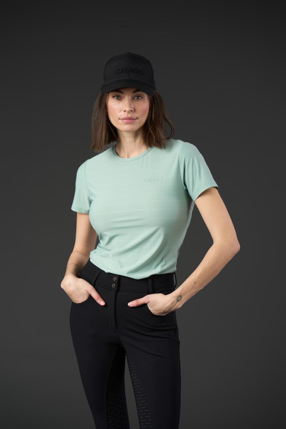 CATAGO TINA Kortærmet T-shirt. Blue Surf