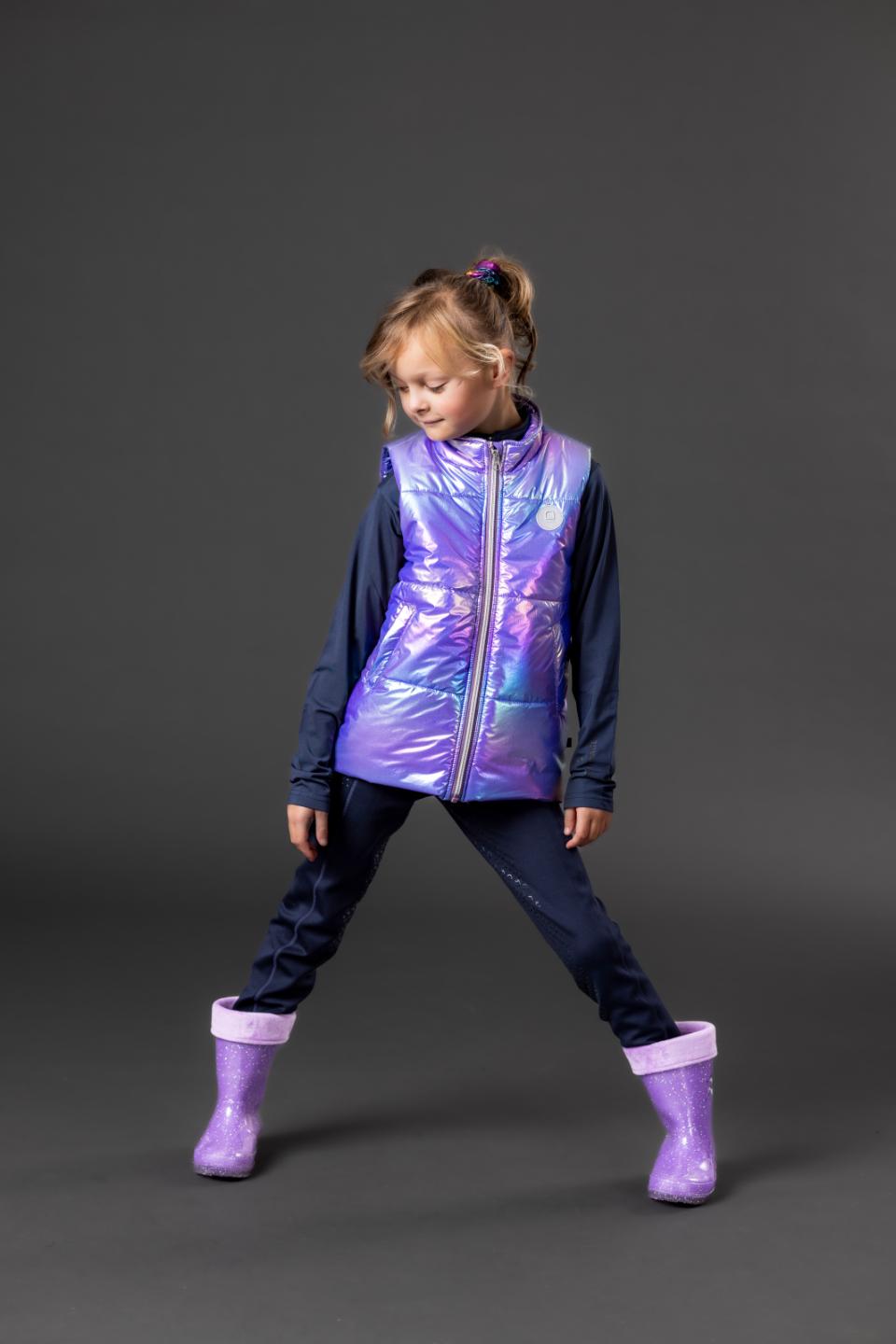 EQUIPAGE KIDS LIGHT Light Glitter Gummistøvler. Purple Haze