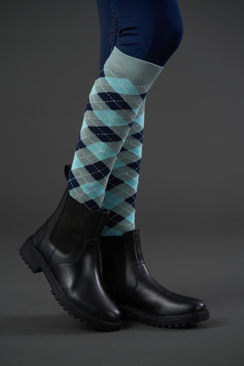 EQUIPAGE LAX Ridestrømper.  Arctic Blue