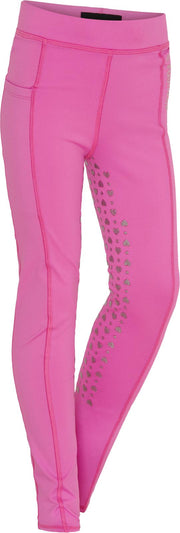 EQUIPAGE MOLLY Glitter ridetights med fuld grip. Phlox Pink