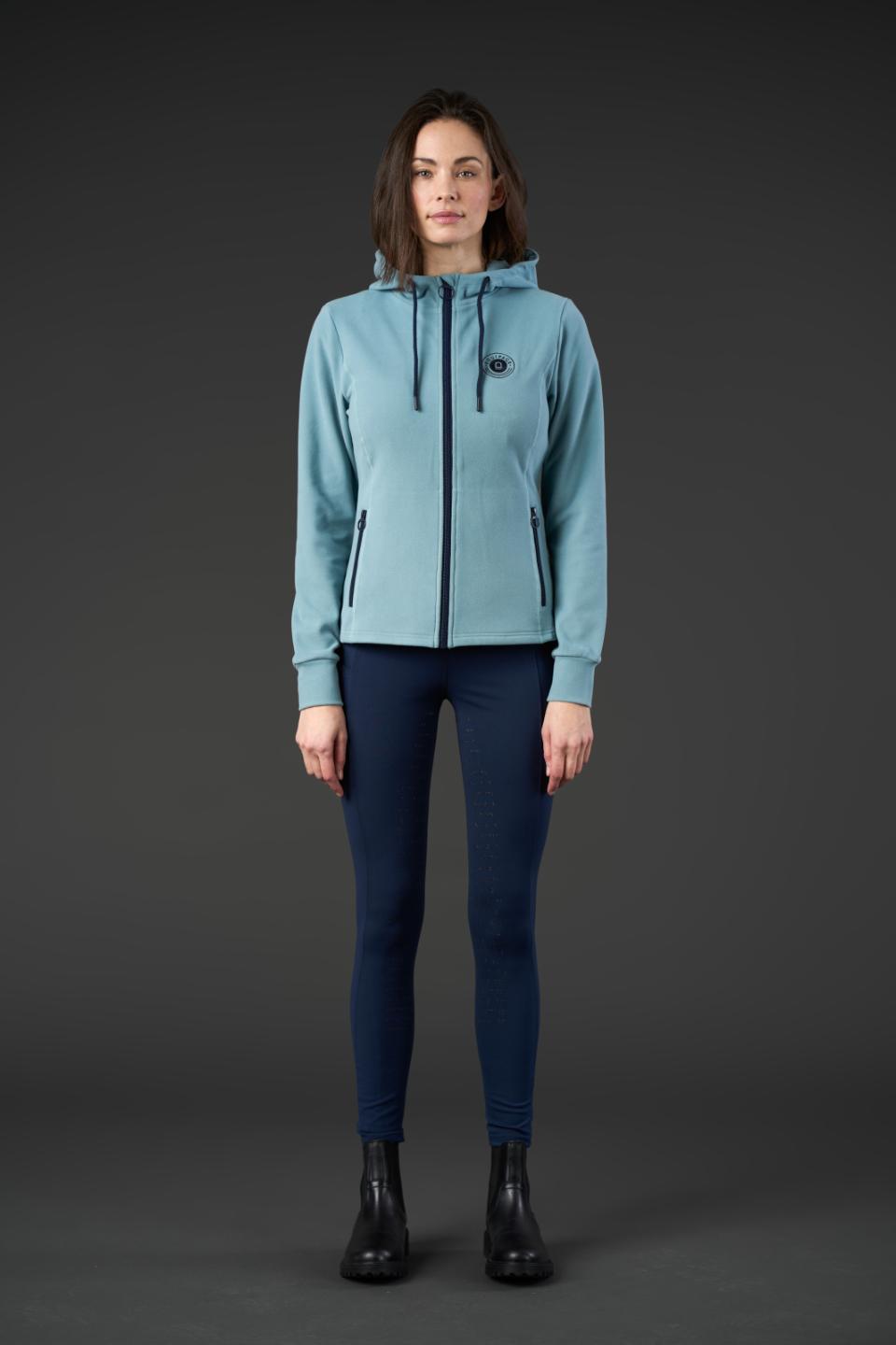 EQUIPAGE ABIGAIL Hoodie med lynlås. Arctic