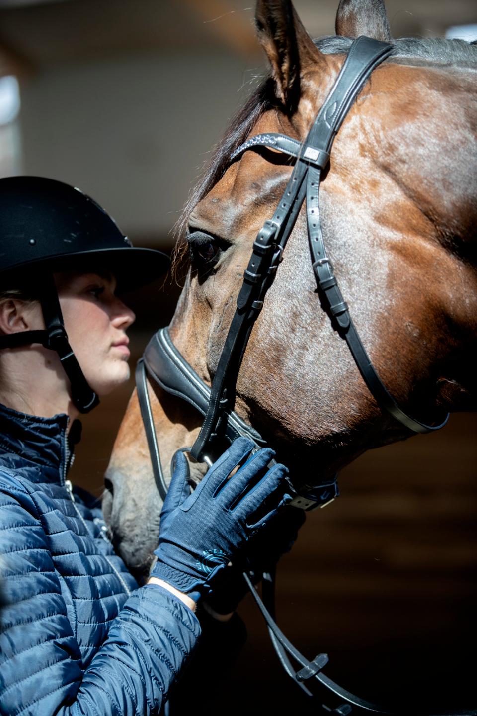 EQUIPAGE TERINA Sommerridehandsker Junior. Navy