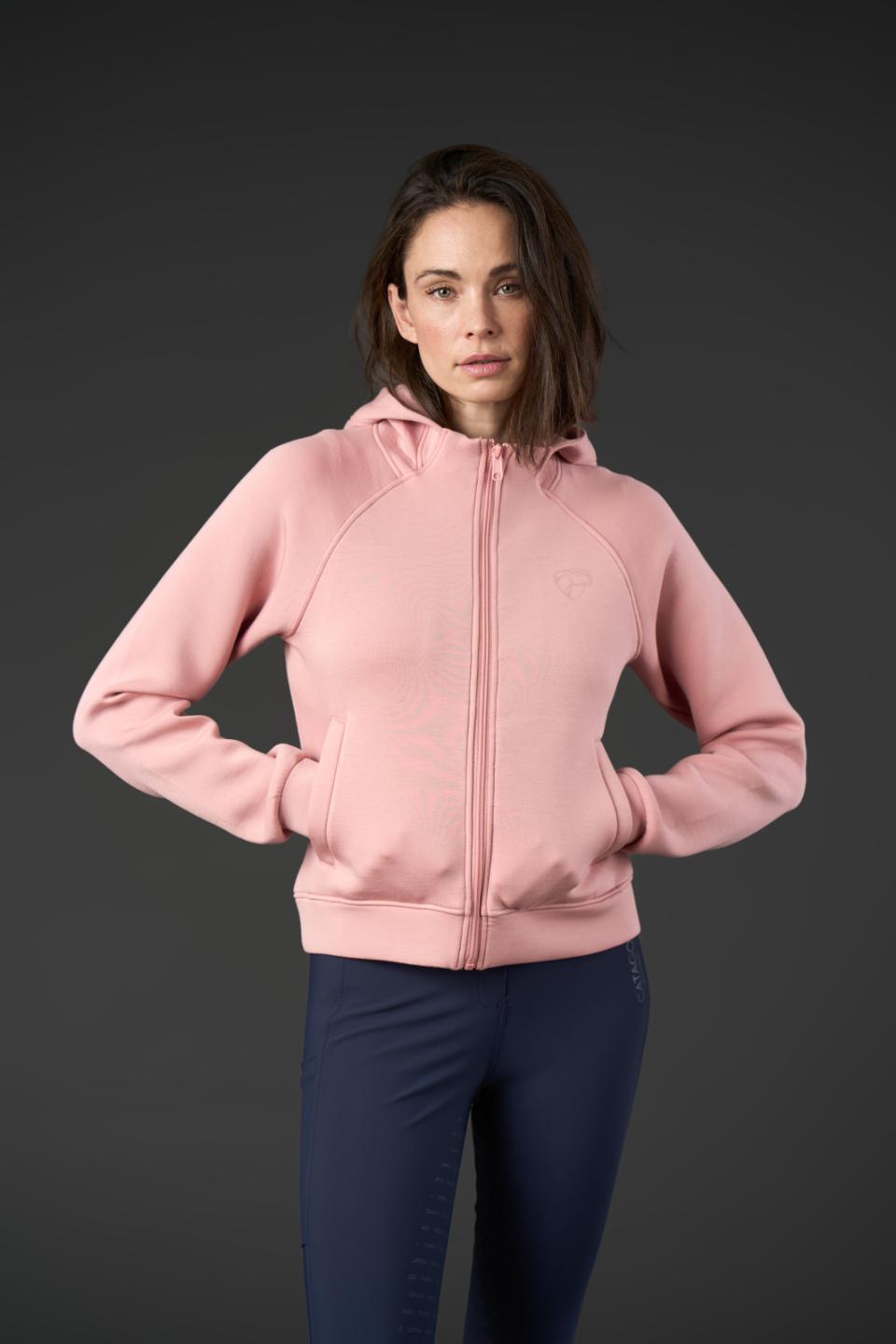 CATAGO AMARA Hoodie med lynlås. Burnished Lilac