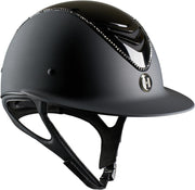 OneK MIPS Avancé Lux Glossy Top ridehjelm. Sort Swarovski pipe