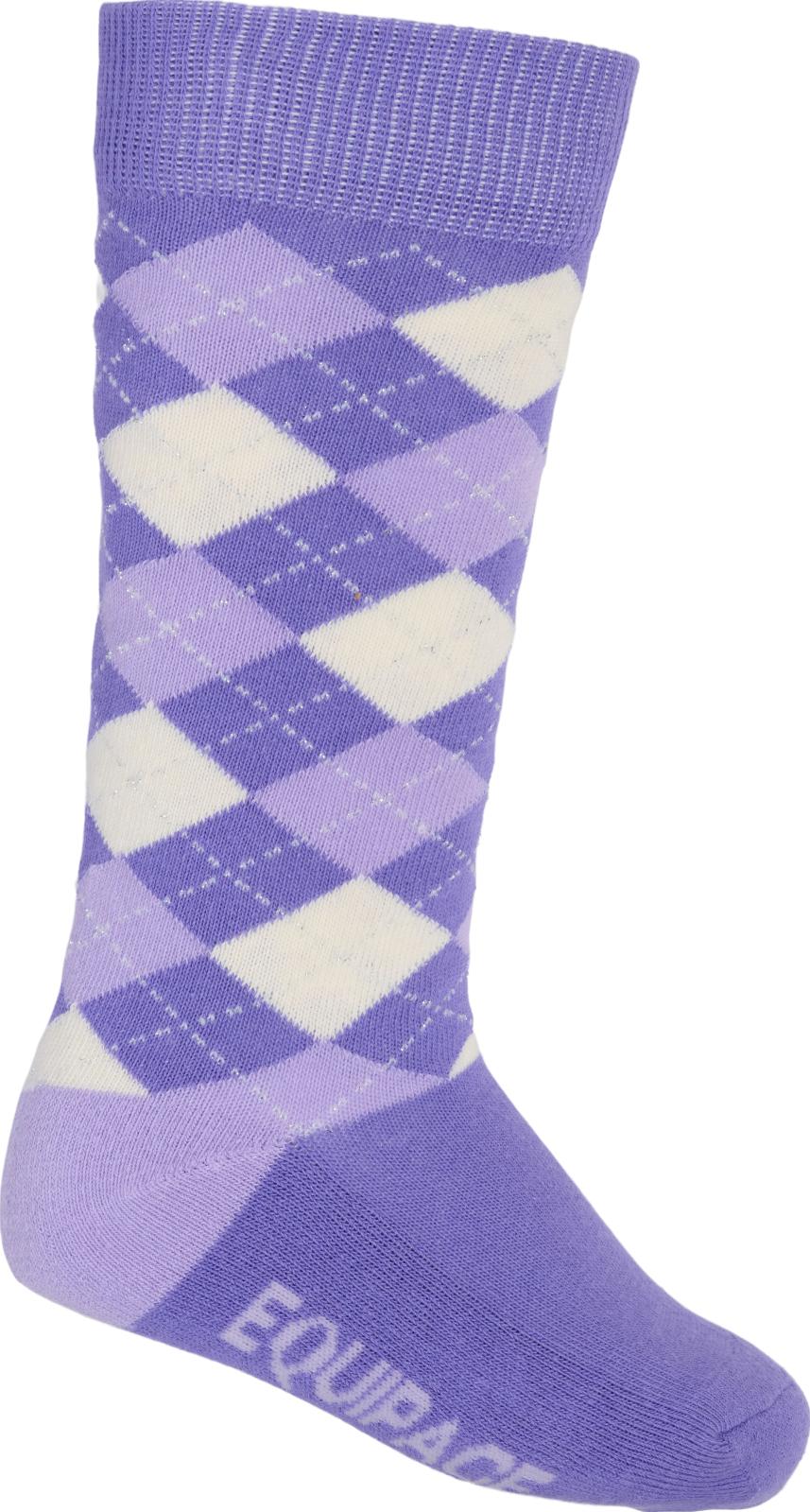 EQUIPAGE LAX Ridestrømper.  Aster Purple