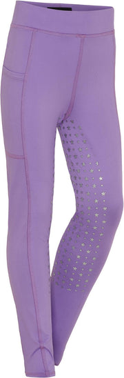 EQUIPAGE MOLLY Glitter ridetights med fuld grip. Aster Purple