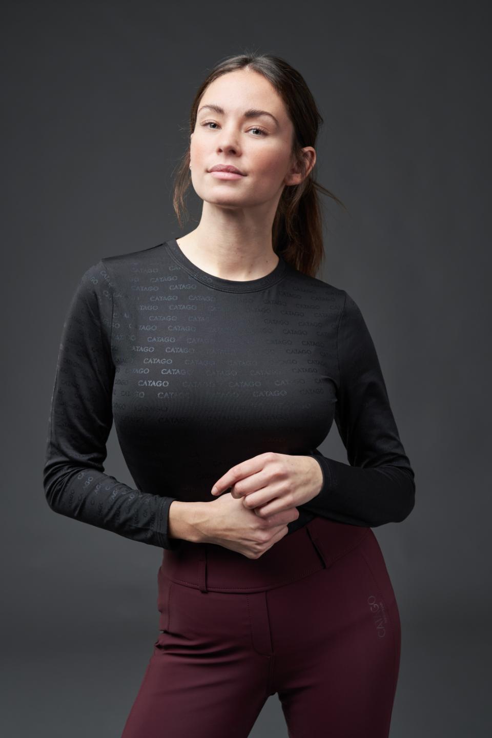 CATAGO AMINA Langærmet ridebluse med logo