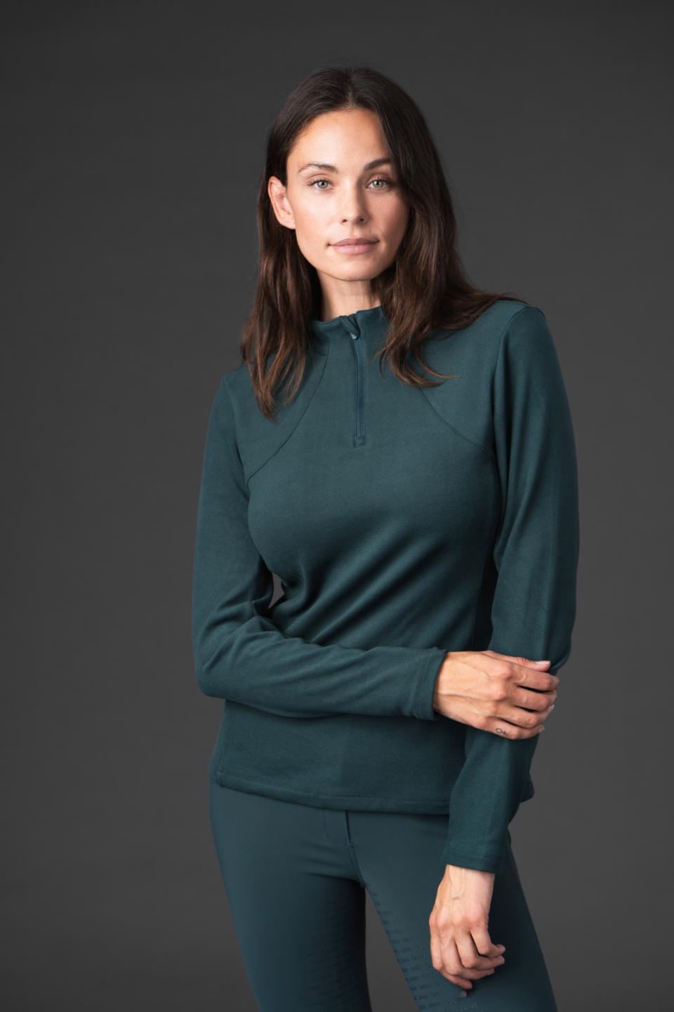CATAGO VIOLETTA Pullover med halv lynlås. Ponderosa Pine