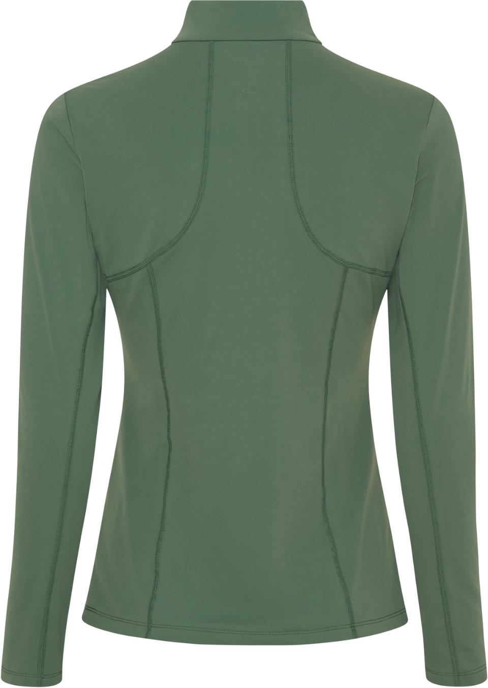 CATAGO BREE Langærmet ridetrøje med half-zip. Duck Green