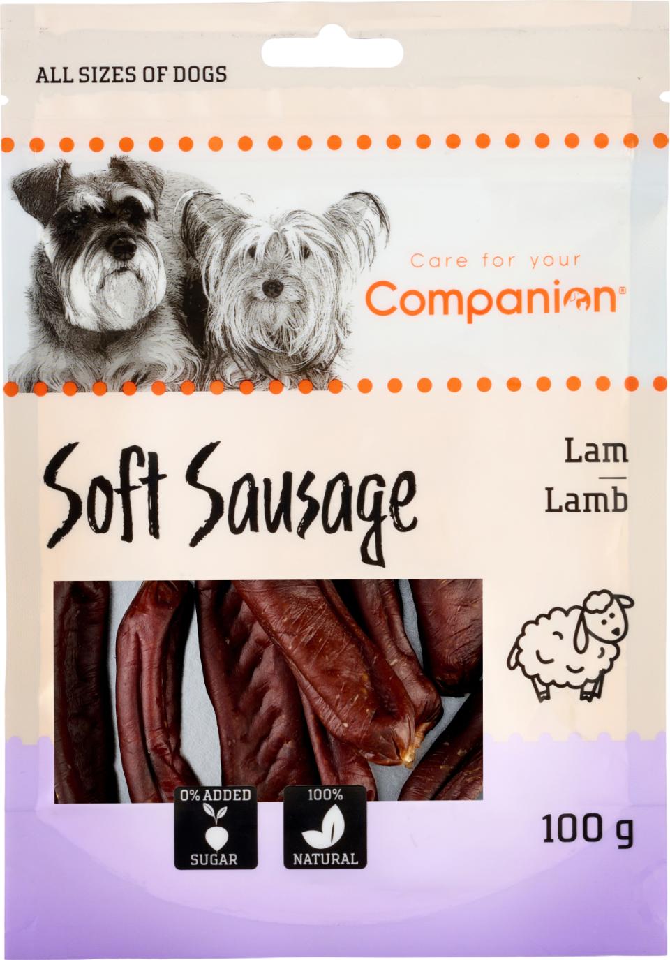 COMPANION Pølsesnacks. Lam 100g