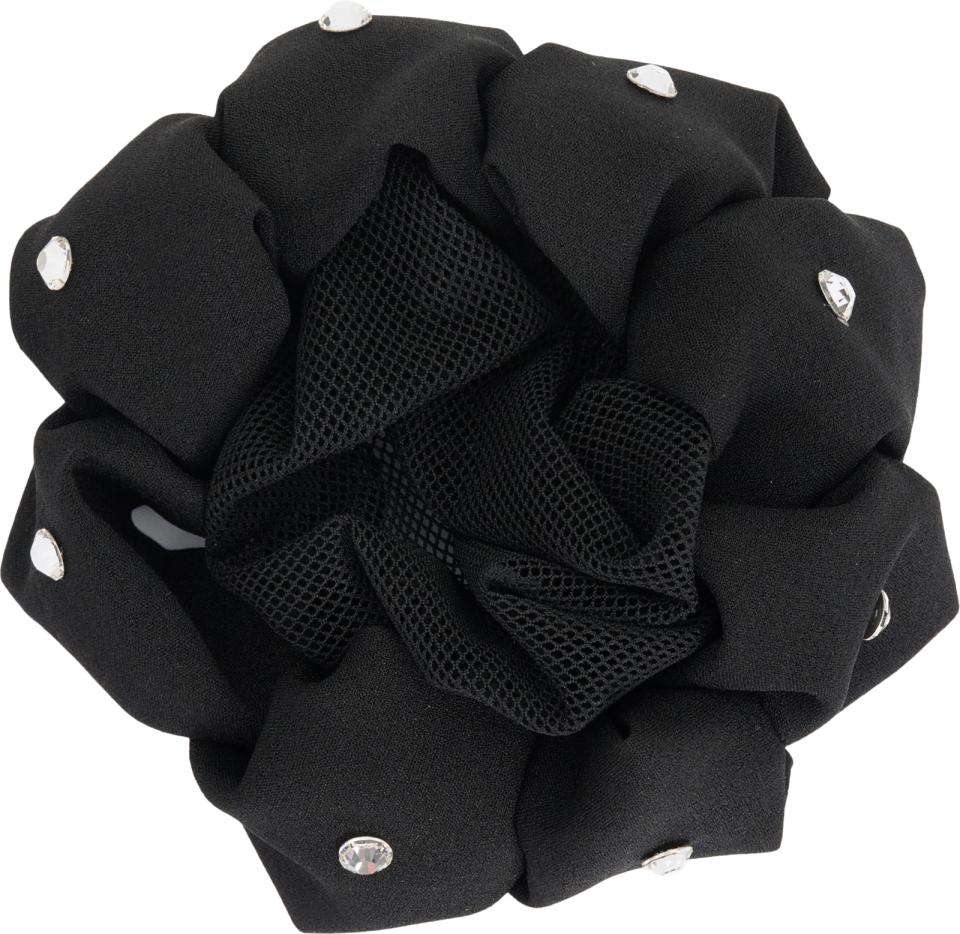 EQUIPAGE ASTRID Hårnet med roset, onesize. Sort